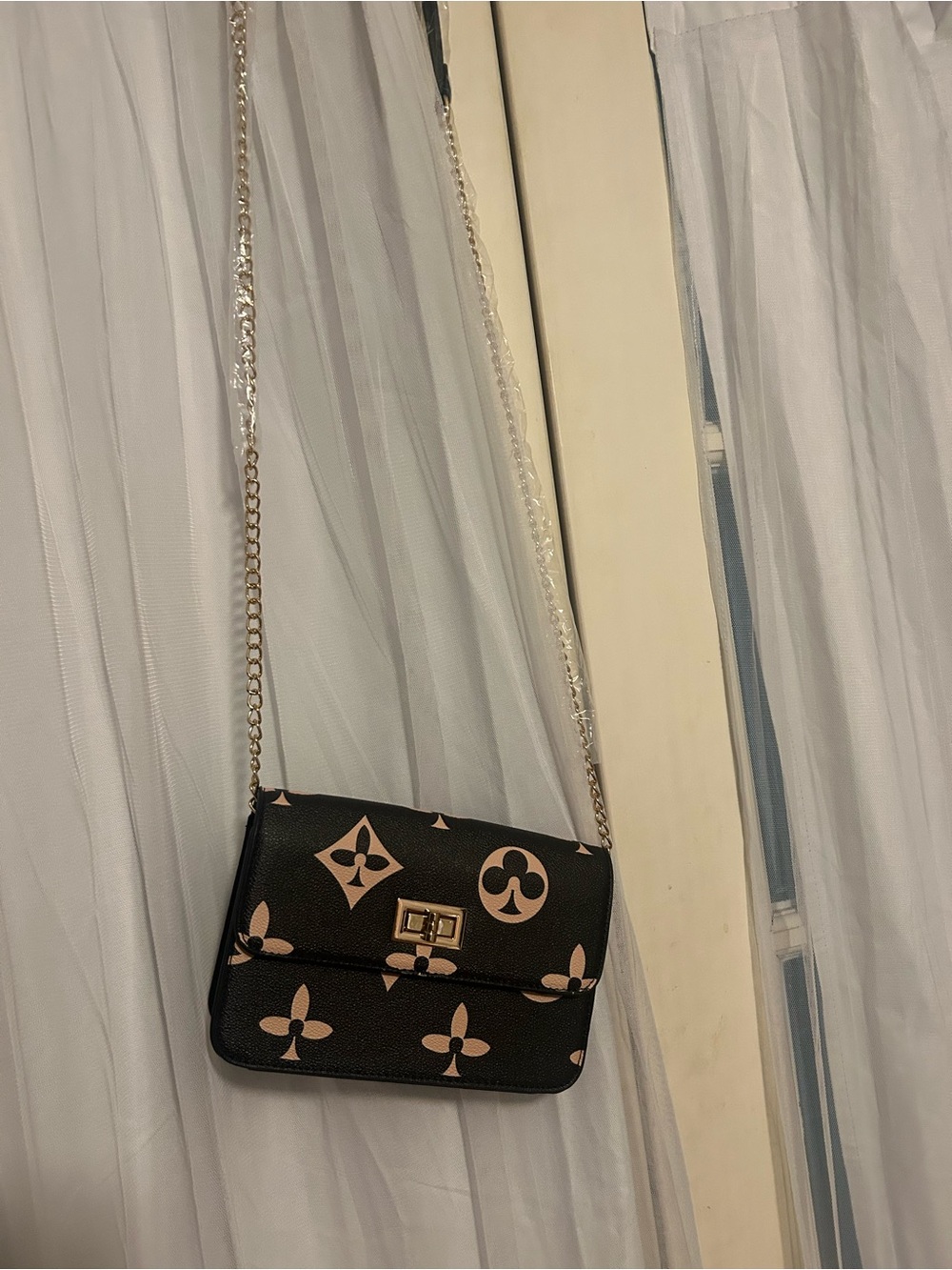 Black and tan  Crossbody Bag